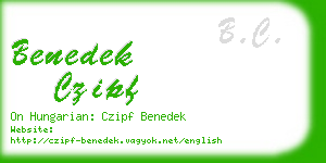 benedek czipf business card
